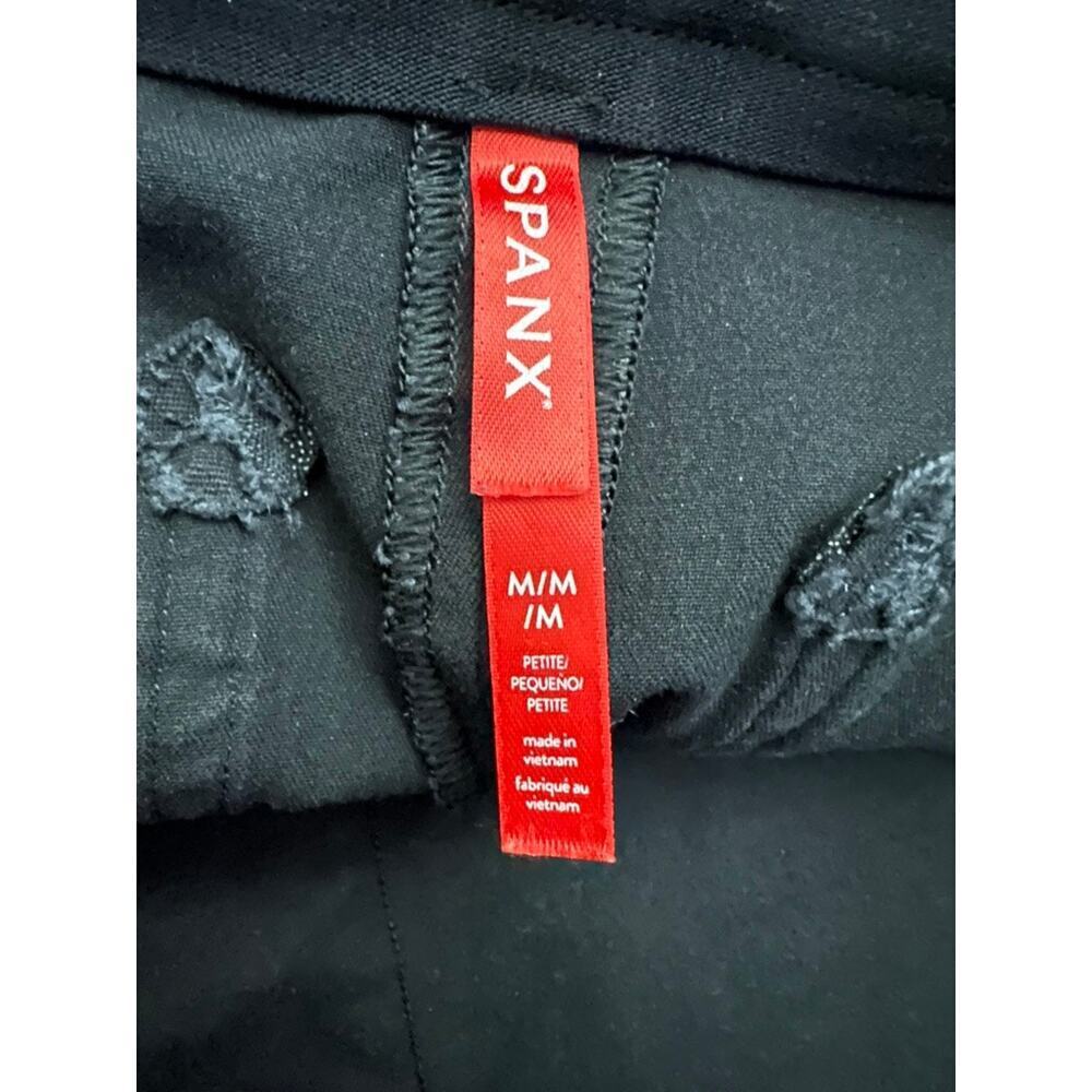 Spanx M Petite On The Go Cropped Wide Leg Pants Black - Picture 5 of 8